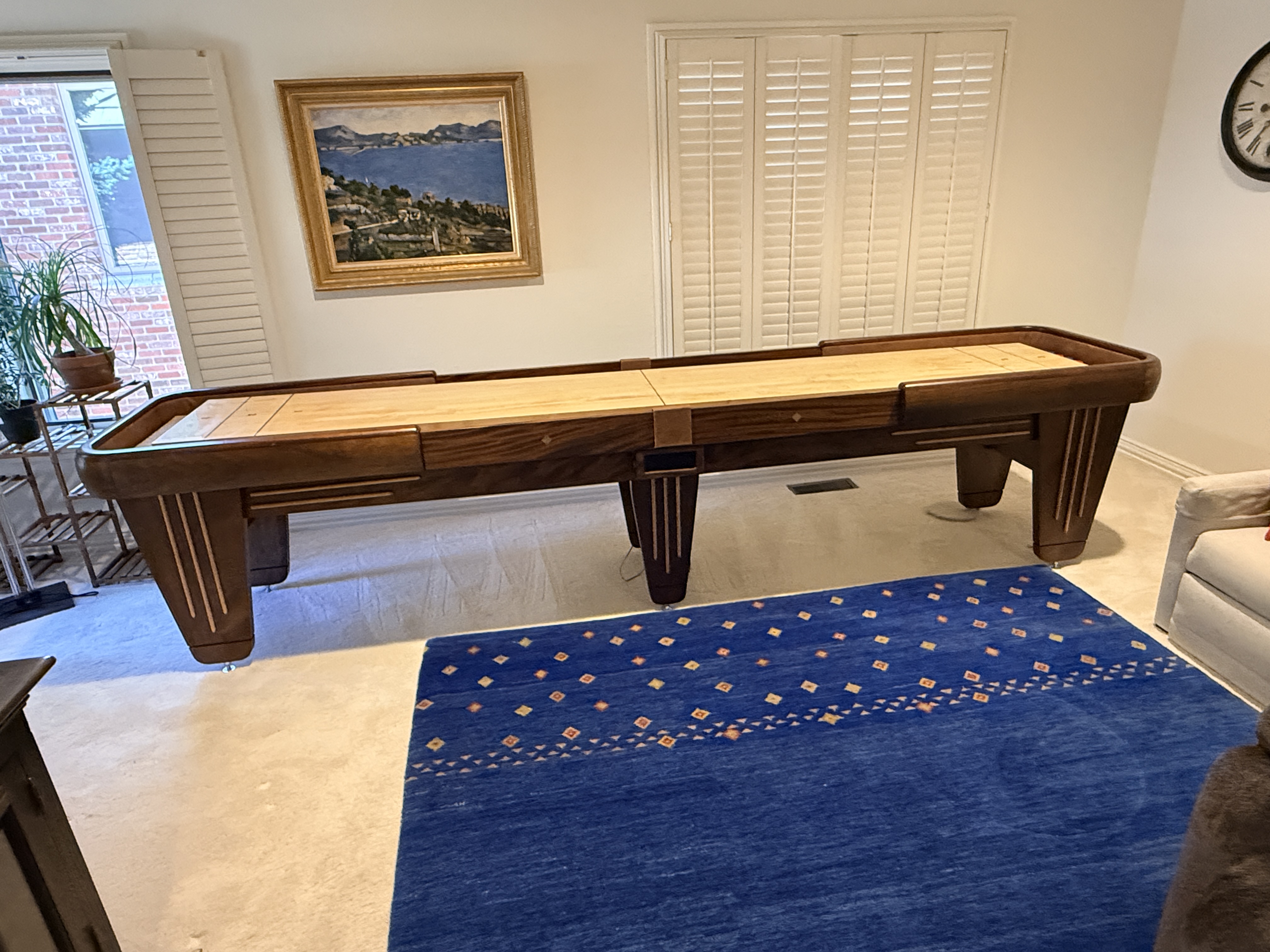 Heirloom 'Legacy' 12' Shuffleboard Table.  MADE IN USA!!<br>All Solid Wood.  High End Table with 3 inch thick playboard